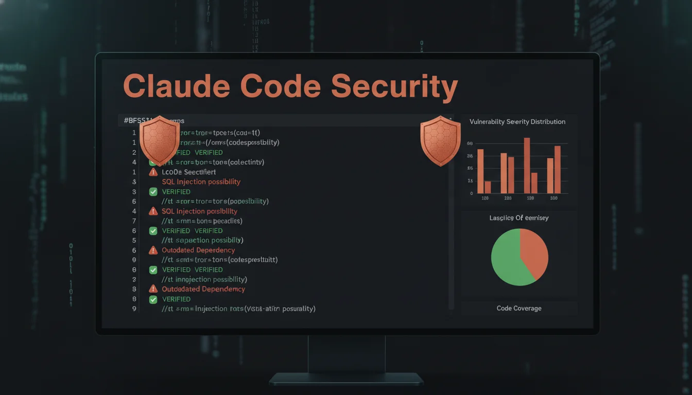Dashboard de seguridad de Claude Code: análisis de código con detección de vulnerabilidades, resultados de escaneo y badges de verificación de seguridad