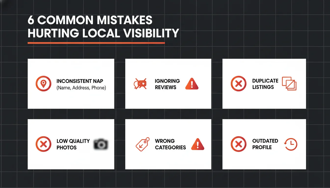 6 errores comunes en Google Business Profile que hunden tu visibilidad local