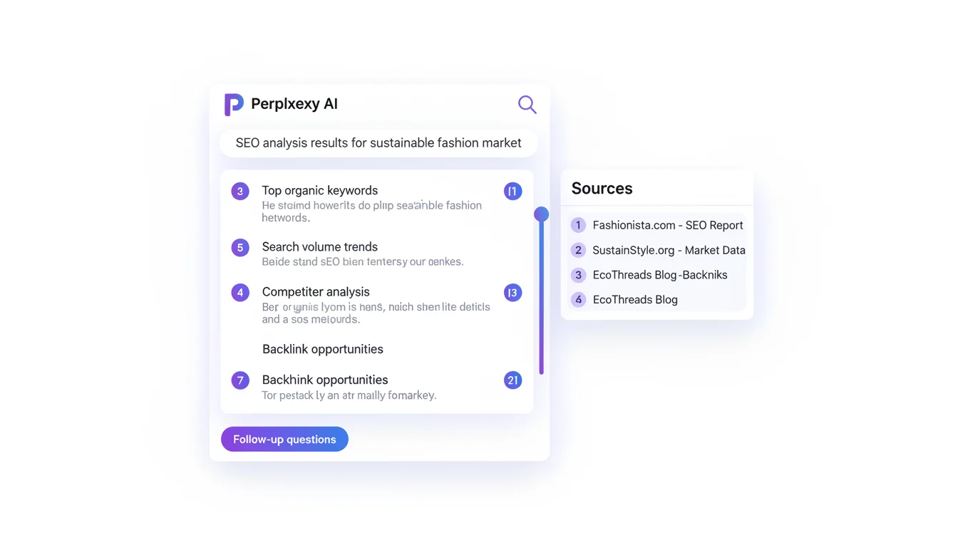 Interfaz de Perplexity mostrando respuesta con citaciones