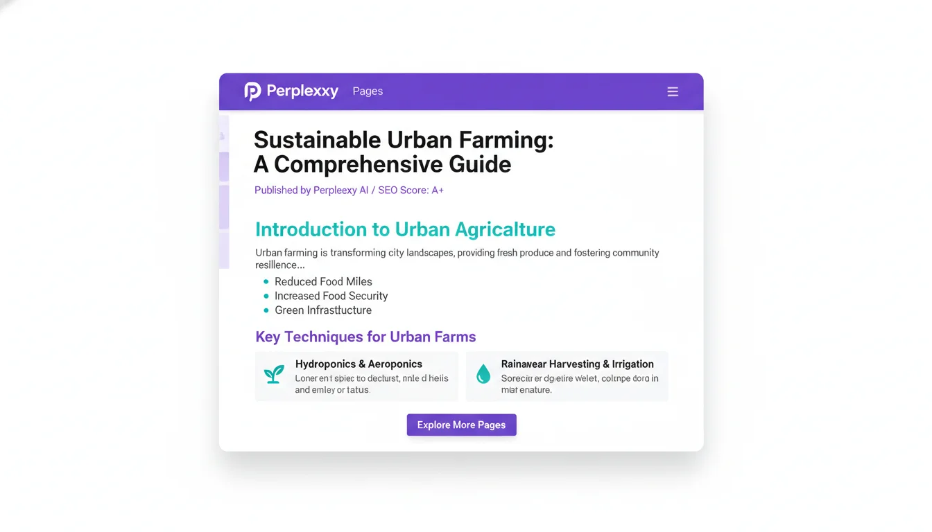 Ejemplo de Perplexity Pages con contenido publicado